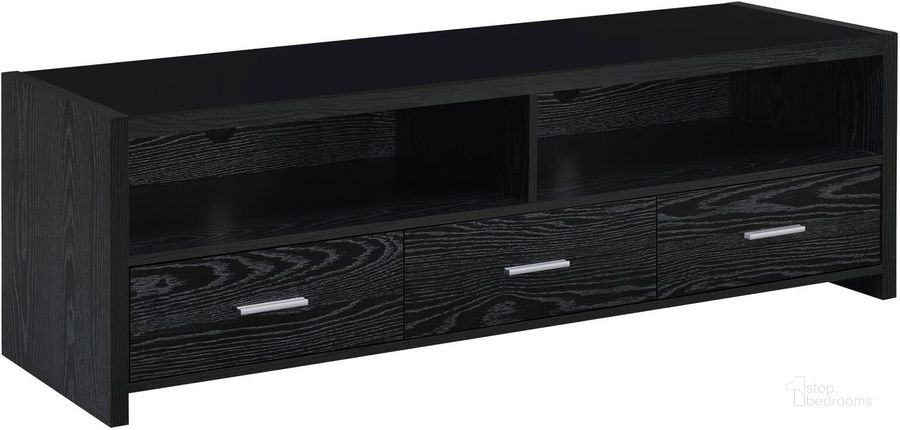 The appearance of Black TV Console designed by Coaster in the modern / contemporary interior design. This black piece of furniture  was selected by 1StopBedrooms from Large Collection to add a touch of cosiness and style into your home. Sku: 700645. Material: Wood. Product Type: TV Console. Image1