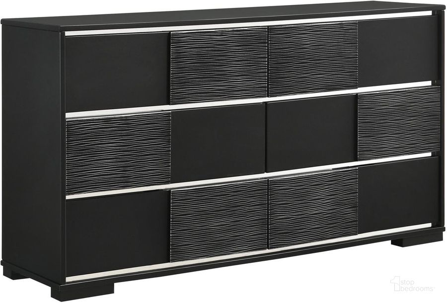 The appearance of Blacktoft Black Dresser designed by Coaster in the transitional interior design. This black piece of furniture  was selected by 1StopBedrooms from Blacktoft Collection to add a touch of cosiness and style into your home. Sku: 207103. Product Type: Dresser. Material: MDF. Image1