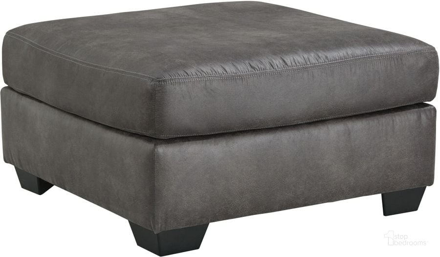 The appearance of Bladen Oversized Accent Ottoman In Slate designed by Signature Design by Ashley in the modern / contemporary interior design. This slate piece of furniture  was selected by 1StopBedrooms from Bladen Collection to add a touch of cosiness and style into your home. Sku: 1202108. Material: Fabric. Product Type: Ottoman. Image1