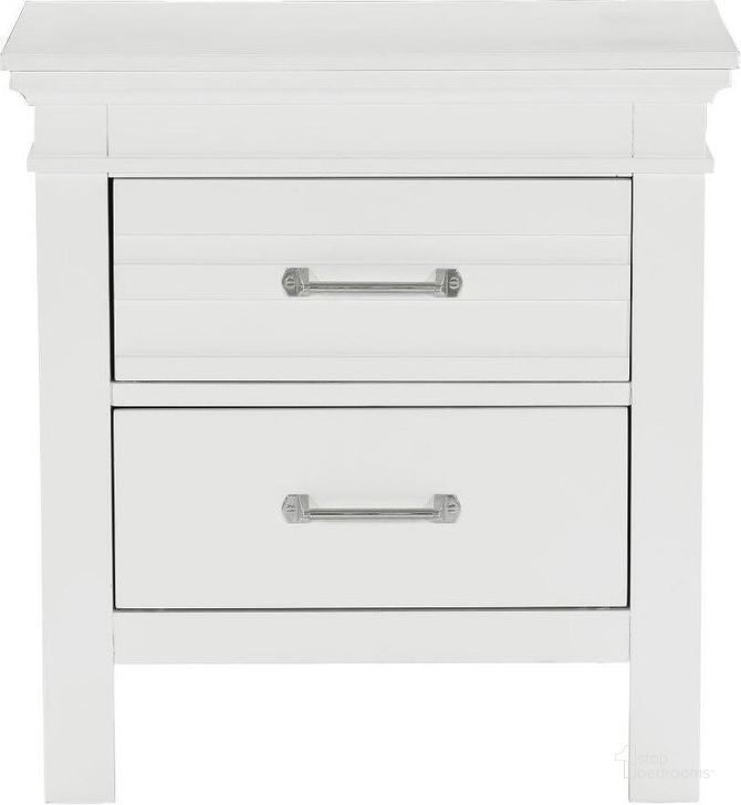 The appearance of Blaire Farm White Nightstand designed by Homelegance in the transitional interior design. This white piece of furniture  was selected by 1StopBedrooms from Blaire Farm Collection to add a touch of cosiness and style into your home. Sku: 1675W-4. Material: Wood. Product Type: Nightstand. Image1