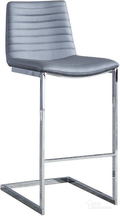 The appearance of Blanca Gray Faux Leather Bar Chair Set of 2 In Silver designed by Best Master Furniture in the modern / contemporary interior design. This gray/silver piece of furniture  was selected by 1StopBedrooms from Blanca Collection to add a touch of cosiness and style into your home. Sku: BA227GBC. Material: Faux Leather. Product Type: Bar Chair. Image1