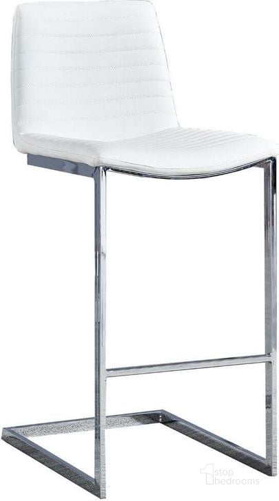 The appearance of Blanca White Faux Leather Bar Chair Set of 2 In Silver designed by Best Master Furniture in the modern / contemporary interior design. This white/silver piece of furniture  was selected by 1StopBedrooms from Blanca Collection to add a touch of cosiness and style into your home. Sku: BA227WBC. Material: Faux Leather. Product Type: Bar Chair. Image1