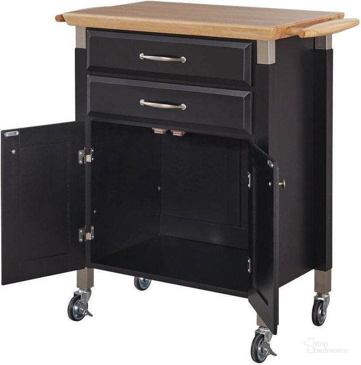 The appearance of Blanche Black Kitchen Cart 4508-95 designed by Homestyles in the traditional interior design. This black piece of furniture  was selected by 1StopBedrooms from Blanche Collection to add a touch of cosiness and style into your home. Sku: 4508-95. Material: Wood. Product Type: Kitchen Cart. Image1