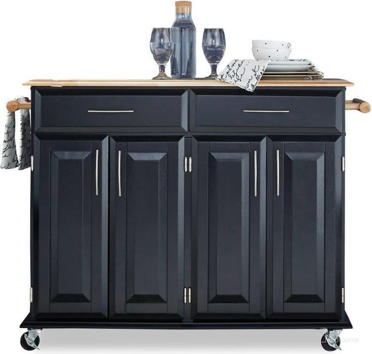 The appearance of Blanche Black Kitchen Cart 4528-95 designed by Homestyles in the traditional interior design. This black piece of furniture  was selected by 1StopBedrooms from Blanche Collection to add a touch of cosiness and style into your home. Sku: 4528-95. Material: Wood. Product Type: Kitchen Cart. Image1