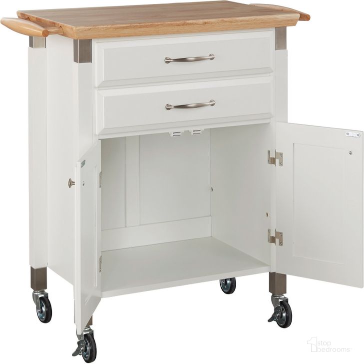 The appearance of Blanche Off White Kitchen Cart 4509-95 designed by Homestyles in the traditional interior design. This off white piece of furniture  was selected by 1StopBedrooms from Blanche Collection to add a touch of cosiness and style into your home. Sku: 4509-95. Material: Wood. Product Type: Kitchen Cart. Image1