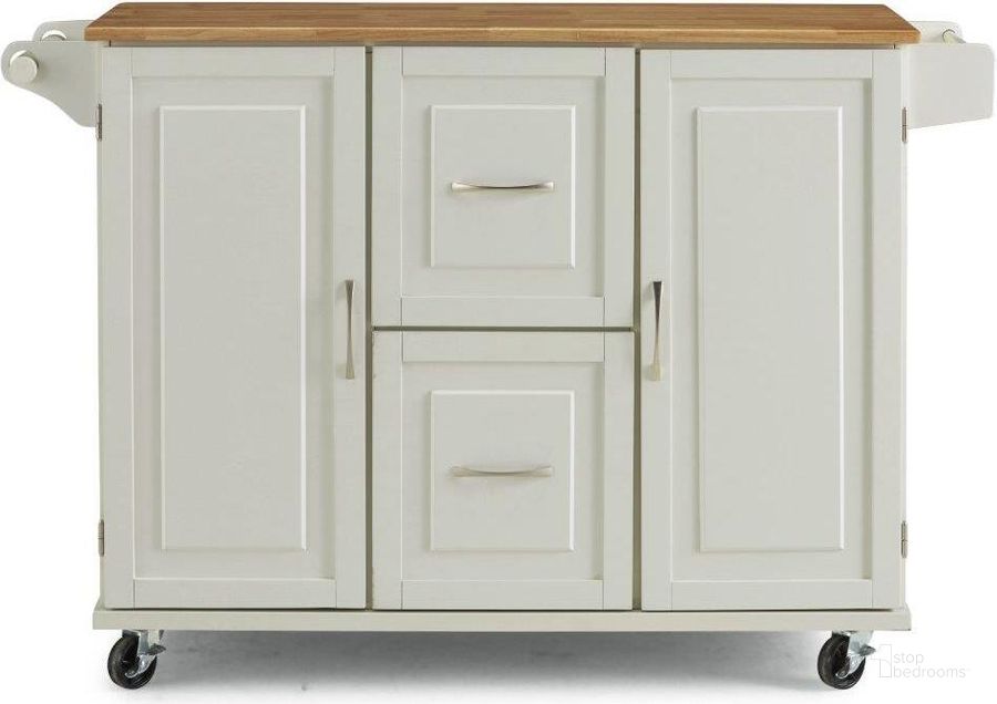 The appearance of Blanche Off White Kitchen Cart 4516-95 designed by Homestyles in the traditional interior design. This off white piece of furniture  was selected by 1StopBedrooms from Blanche Collection to add a touch of cosiness and style into your home. Sku: 4516-95. Material: Wood. Product Type: Kitchen Cart. Image1