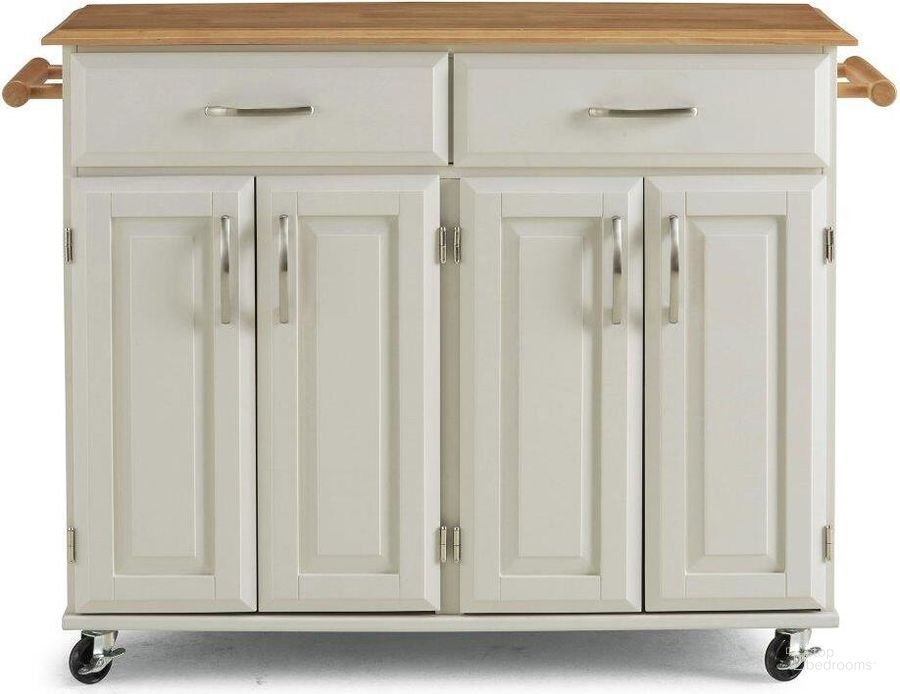 The appearance of Blanche Off White Kitchen Cart 4529-95 designed by Homestyles in the traditional interior design. This off white piece of furniture  was selected by 1StopBedrooms from Blanche Collection to add a touch of cosiness and style into your home. Sku: 4529-95. Material: Wood. Product Type: Kitchen Cart. Image1
