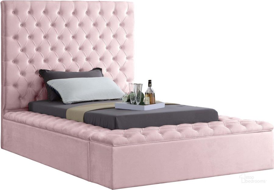 The appearance of Bliss Velvet Twin Bed In Pink designed by Meridian in the modern / contemporary interior design. This pink velvet piece of furniture  was selected by 1StopBedrooms from Bliss Collection to add a touch of cosiness and style into your home. Sku: BlissPink-T-1;BlissPink-T-2;BlissPink-T-3. Bed Type: Platform Bed. Product Type: Platform Bed. Bed Size: Twin. Material: Velvet. Image1