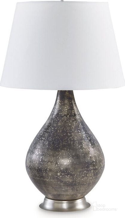 The appearance of Bluacy Antique Gray Glass Table Lamp designed by Signature Design by Ashley in the traditional interior design. This antique gray piece of furniture  was selected by 1StopBedrooms from Bluacy Collection to add a touch of cosiness and style into your home. Sku: L430834. Material: Glass. Product Type: Table Lamp. Image1