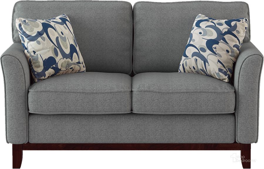 The appearance of Blue Lake 2 Pillows Loveseat designed by Homelegance in the transitional interior design. This gray piece of furniture  was selected by 1StopBedrooms from Blue Lake Collection to add a touch of cosiness and style into your home. Sku: 9806GRY-2. Material: Wood. Product Type: Loveseat. Image1