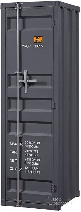 The appearance of Blue River Gunmetal Armoire and Wardrobe 0qb24373958 designed by Luminous Layouts in the industrial interior design. This gunmetal piece of furniture  was selected by 1StopBedrooms from Blue River Collection to add a touch of cosiness and style into your home. Sku: 35926. Material: Metal. Product Type: Wardrobe. Image1