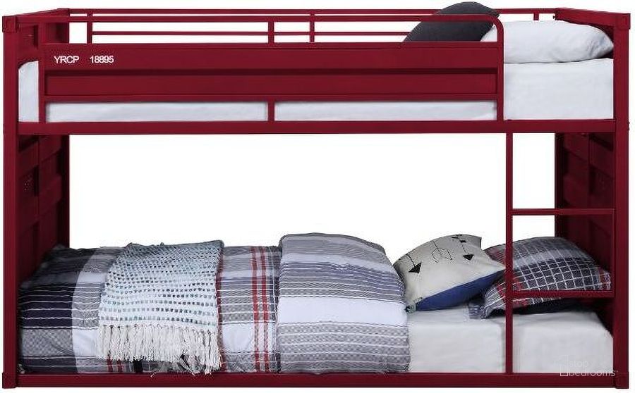 The appearance of Blue River Red Twin Over Twin Bunk Bed 0qb24404159 designed by Luminous Layouts in the modern / contemporary interior design. This red piece of furniture  was selected by 1StopBedrooms from Blue River Collection to add a touch of cosiness and style into your home. Sku: 38280HB;38281RL. Bed Type: Bunk Bed. Material: Metal. Product Type: Bunk Bed. Bed Size: Twin Over Twin. Image1