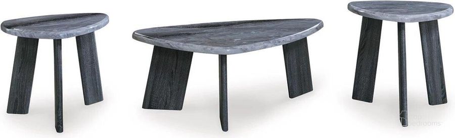 The appearance of Bluebond Table Set of 3 In Gray designed by Signature Design by Ashley in the modern / contemporary interior design. This gray piece of furniture  was selected by 1StopBedrooms from Bluebond Collection to add a touch of cosiness and style into your home. Sku: T390-13. Material: Wood. Product Type: Nesting Table. Image1