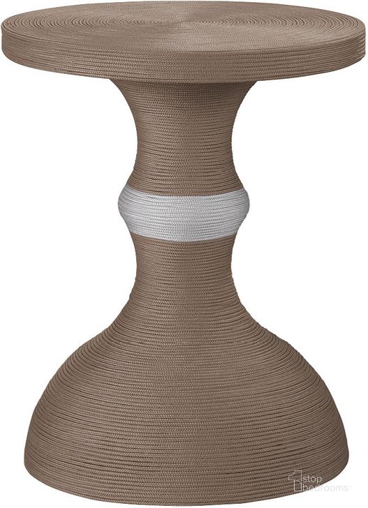 The appearance of Boden Accent Table In Tan Rope designed by Universal in the transitional interior design. This tan rope piece of furniture  was selected by 1StopBedrooms from Coastal Living Collection to add a touch of cosiness and style into your home. Sku: U012812A. Product Type: Accent Table. Image1