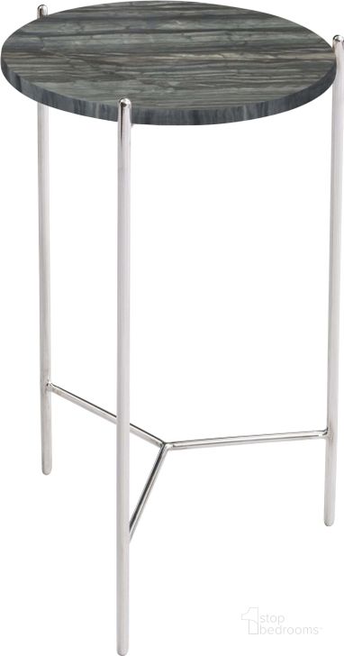 The appearance of Bolt Polished Stainless Steel And Black Marble Top 18 Inch End Table designed by Bellini Modern Living in the transitional interior design. This black piece of furniture  was selected by 1StopBedrooms from Bolt Collection to add a touch of cosiness and style into your home. Sku: BOLT-18 M ET BLK. Product Type: End Table. Image1