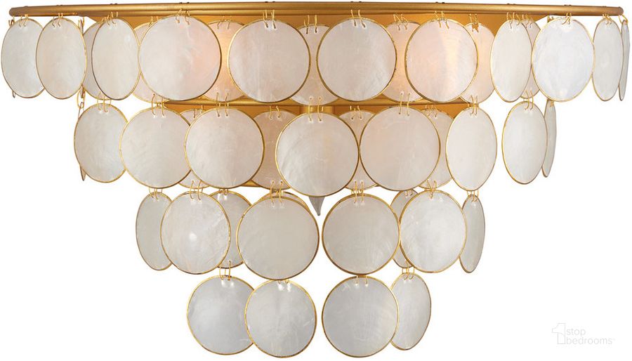 The appearance of Bon Vivant Wall Sconce In Natural and Gold designed by Currey & Company in the transitional interior design. This natural/gold piece of furniture  was selected by 1StopBedrooms from Bon Collection to add a touch of cosiness and style into your home. Sku: 5000-0223. Product Type: Wall Sconce. Material: Iron. Image1
