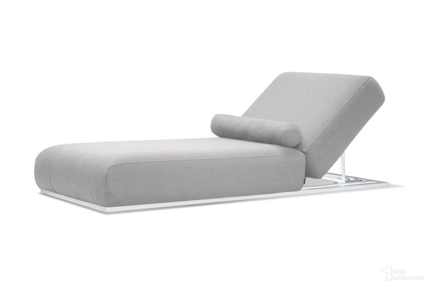 The appearance of Bondi Sunbrella Silver Grey Fabric With White Frame Lounger designed by Mobital in the modern / contemporary interior design. This silver grey piece of furniture  was selected by 1StopBedrooms from Bondi Collection to add a touch of cosiness and style into your home. Sku: LCH-BOND-SIGR-. Material: Aluminum. Product Type: Lounger.