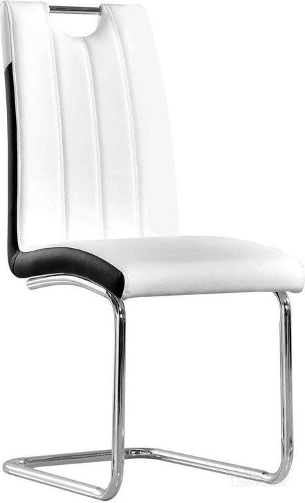 The appearance of Bono Faux Leather Modern Dining Side Chair Set of 2 In White And Black designed by Best Master Furniture in the modern / contemporary interior design. This white/black piece of furniture  was selected by 1StopBedrooms from Bono Collection to add a touch of cosiness and style into your home. Sku: BA219WC. Material: Faux Leather. Product Type: Side Chair. Image1