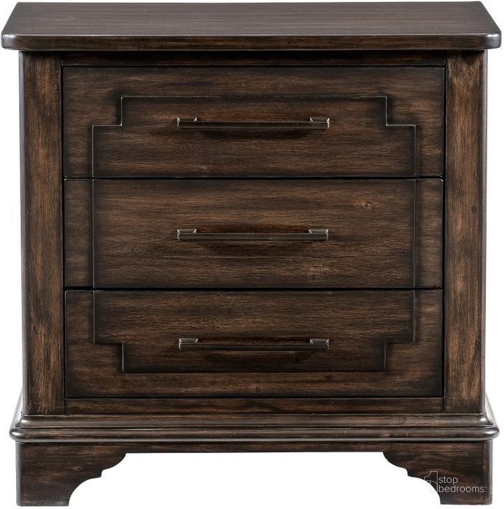 The appearance of Boone Night Stands In Brown designed by Homelegance in the traditional interior design. This brown piece of furniture  was selected by 1StopBedrooms from Boone Collection to add a touch of cosiness and style into your home. Sku: 1406-4. Product Type: Nightstand. Image1