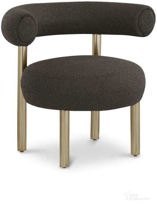 The appearance of Bordeaux Brown Boucle Fabric Accent Chair designed by Meridian in the modern / contemporary interior design. This brown piece of furniture  was selected by 1StopBedrooms from Bordeaux Collection to add a touch of cosiness and style into your home. Sku: 494Brown. Product Type: Accent Chair. Material: Iron. Image1