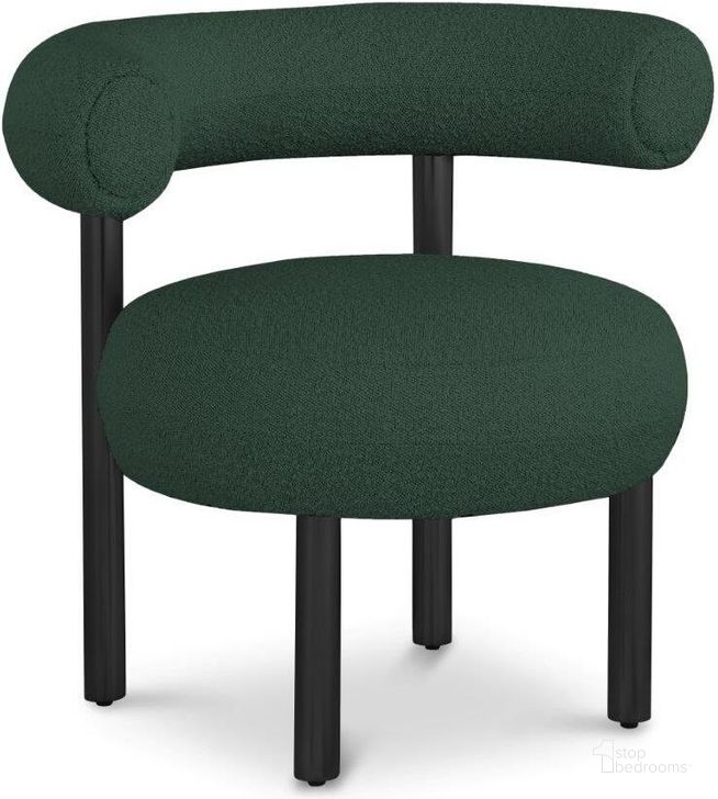 The appearance of Bordeaux Green Boucle Fabric Accent Chair 495Green designed by Meridian in the modern / contemporary interior design. This green piece of furniture  was selected by 1StopBedrooms from Bordeaux Collection to add a touch of cosiness and style into your home. Sku: 495Green. Product Type: Accent Chair. Material: Iron. Image1