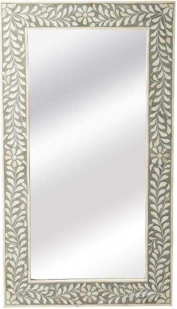 The appearance of Boromir Gray Wall Mirror Accent Mirror 0qb24398535 designed by Windsor Home in the traditional interior design. This gray piece of furniture  was selected by 1StopBedrooms from Boromir Collection to add a touch of cosiness and style into your home. Sku: 3479321. Material: Wood. Product Type: Wall Mirror. Image1