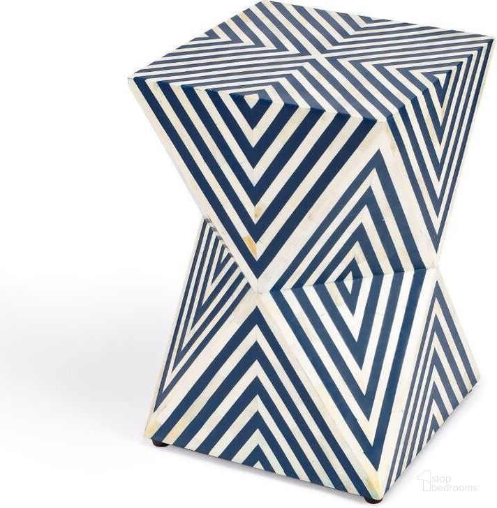 The appearance of Boromir White and Navy End Table designed by Windsor Home in the modern / contemporary interior design. This white and navy piece of furniture  was selected by 1StopBedrooms from Boromir Collection to add a touch of cosiness and style into your home. Sku: 5510319. Product Type: End Table. Material: MDF. Image1