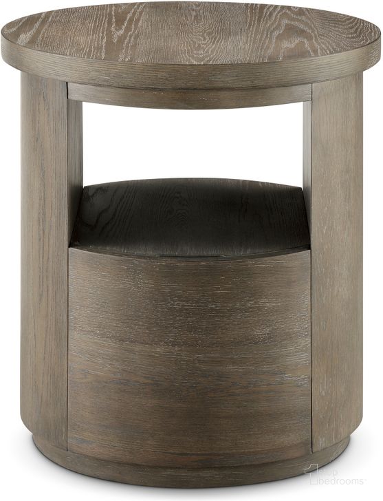 The appearance of Bosley Round End Table designed by Magnussen in the  interior design. This  piece of furniture  was selected by 1StopBedrooms from Bosley Collection to add a touch of cosiness and style into your home. Sku: T5693-05. Material: Wood. Product Type: End Table. Image1