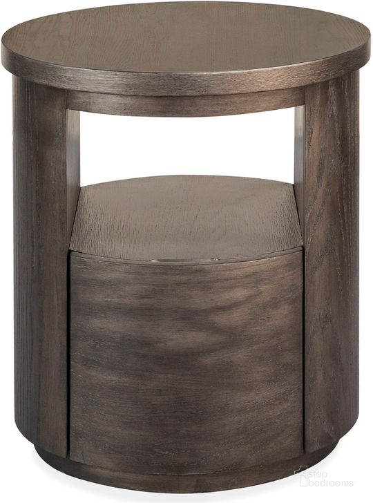 The appearance of Bosley Round End Table designed by Magnussen in the  interior design. This  piece of furniture  was selected by 1StopBedrooms from Bosley Collection to add a touch of cosiness and style into your home. Sku: T5762-05. Material: Wood. Product Type: End Table. Image1