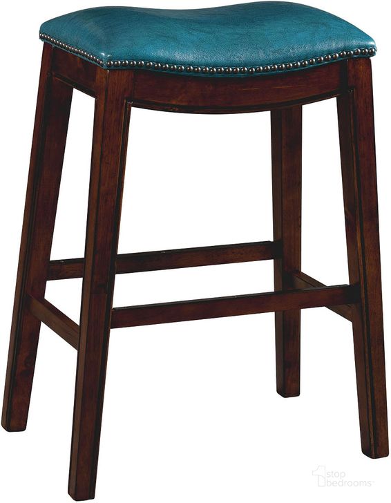 The appearance of Bowen Blue 30 Inch Backless Bar Stool designed by Picket House in the rustic / southwestern interior design. This blue piece of furniture  was selected by 1StopBedrooms from Bowen Collection to add a touch of cosiness and style into your home. Sku: LFS100BSTBL. Product Type: Barstool. Material: Rubberwood. Image1