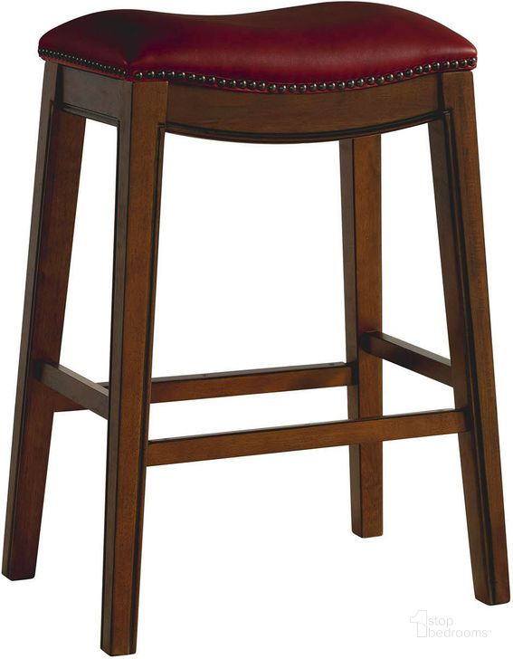 The appearance of Bowen Red 30 Inch Backless Bar Stool designed by Picket House in the rustic / southwestern interior design. This red piece of furniture  was selected by 1StopBedrooms from Bowen Collection to add a touch of cosiness and style into your home. Sku: LFS100BSTRD. Product Type: Barstool. Material: Rubberwood. Image1