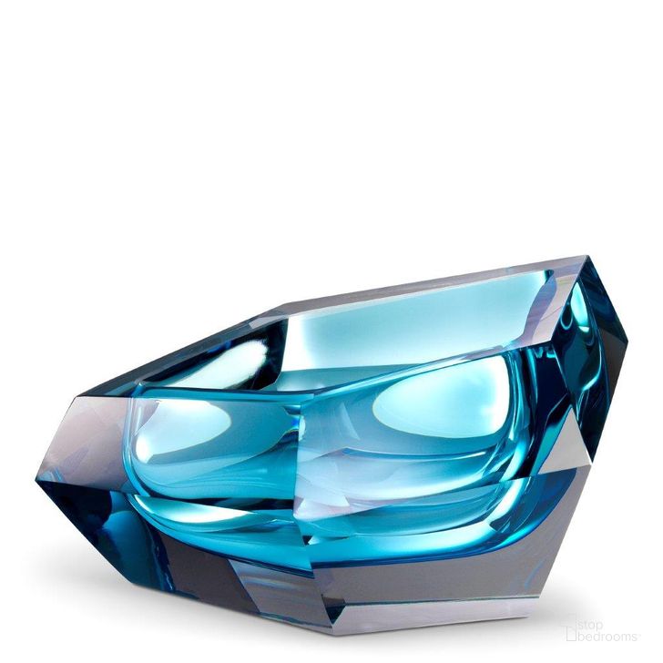 The appearance of Bowl Alma Blue designed by Eichholtz in the modern / contemporary interior design. This blue piece of furniture  was selected by 1StopBedrooms from Alma Collection to add a touch of cosiness and style into your home. Sku: 113594. Material: Glass. Product Type: Bowl. Image1