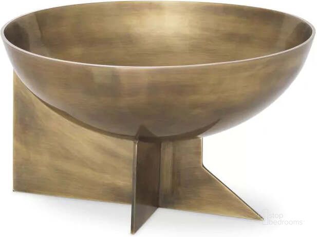 The appearance of Bowl Atalante Vintage Brass Finish designed by Eichholtz in the modern / contemporary interior design. This brass piece of furniture  was selected by 1StopBedrooms from Atalante Collection to add a touch of cosiness and style into your home. Sku: 114199. Product Type: Bowl. Material: Brass. Image1