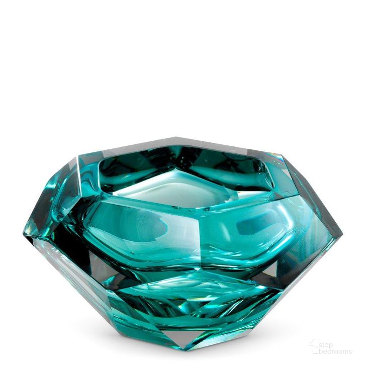 The appearance of Bowl Las Hayas Turquoise designed by Eichholtz in the modern / contemporary interior design. This turquoise piece of furniture  was selected by 1StopBedrooms from Las Hayas Collection to add a touch of cosiness and style into your home. Sku: 113591. Material: Glass. Product Type: Bowl. Image1