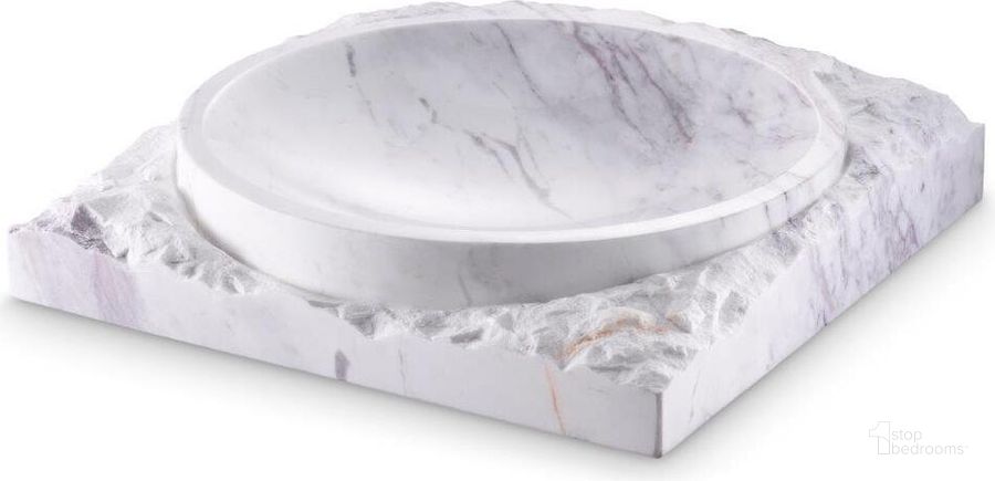 The appearance of Bowl Montanita Honed White Marble designed by Eichholtz in the modern / contemporary interior design. This white piece of furniture  was selected by 1StopBedrooms from Montanita Collection to add a touch of cosiness and style into your home. Sku: 116242. Material: Marble. Product Type: Decorative Accessory. Image1