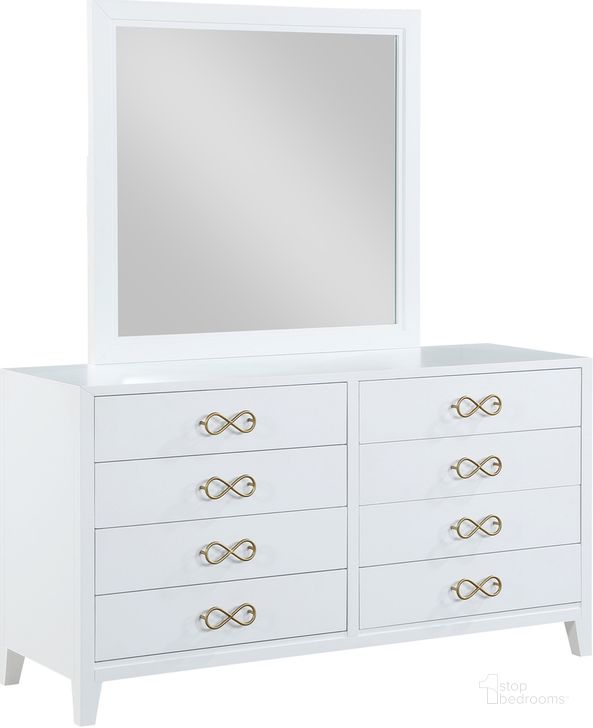 The appearance of Bradbury 60 Inch Modern Wood Dresser With Mirror In White designed by Best Master Furniture in the modern / contemporary interior design. This white piece of furniture  was selected by 1StopBedrooms from Bradbury Collection to add a touch of cosiness and style into your home. Sku: B1932WDM. Material: Wood. Product Type: Dresser and Mirror. Image1