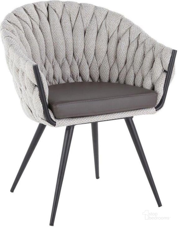 The appearance of Braided Matisse Contemporary Chair In Black Metal With Grey Faux Leather And Cream Fabric designed by Lumisource in the modern / contemporary interior design. This black piece of furniture  was selected by 1StopBedrooms from Matisse Collection to add a touch of cosiness and style into your home. Sku: CH-BRAIDMAT BKCRGY. Material: Polyester. Product Type: Chair. Image1