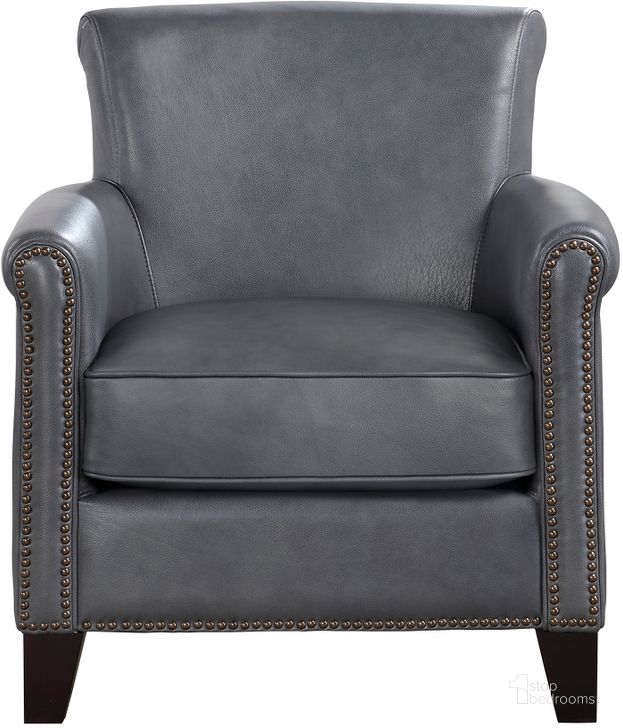 The appearance of Braintree Accent Chair In Blue and Gray designed by Homelegance in the traditional interior design. This blue and gray piece of furniture  was selected by 1StopBedrooms from Braintree Collection to add a touch of cosiness and style into your home. Sku: 9278BGY-1. Material: Leather. Product Type: Accent Chair. Image1