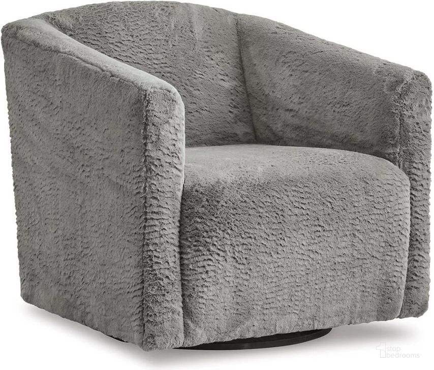 The appearance of Bramner Charcoal Accent Chair designed by Signature Design by Ashley in the transitional interior design. This charcoal piece of furniture  was selected by 1StopBedrooms from Bramner Collection to add a touch of cosiness and style into your home. Sku: A3000330. Product Type: Accent Chair. Image1