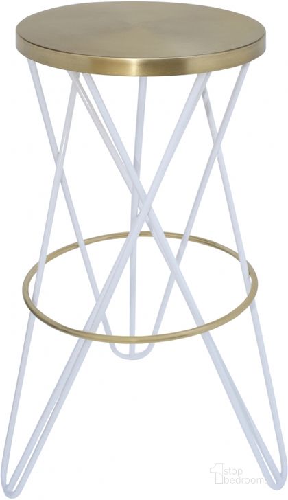 The appearance of Brand Gold Barstool 0qb24355846 designed by Furnique in the modern / contemporary interior design. This gold piece of furniture  was selected by 1StopBedrooms from Brand Collection to add a touch of cosiness and style into your home. Sku: 946Gold. Product Type: Barstool. Material: Iron. Image1