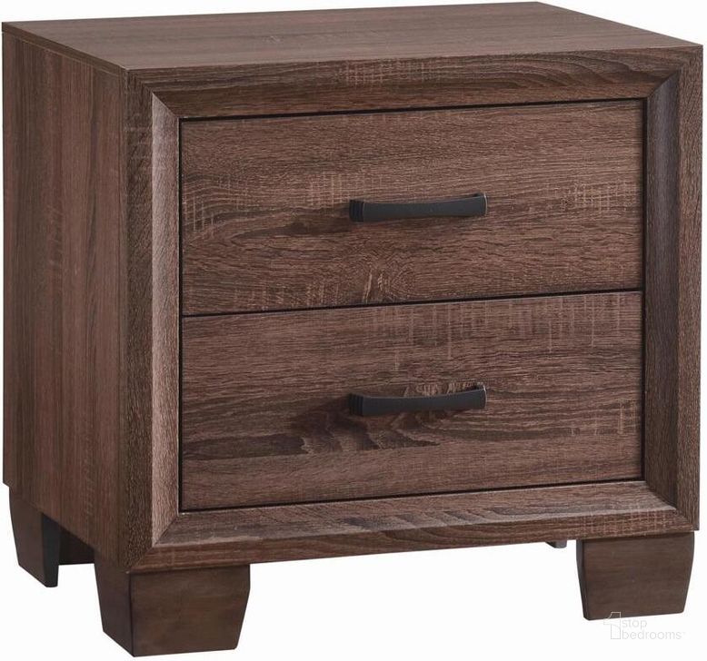 The appearance of Brandon Brown Nightstand designed by Coaster in the transitional interior design. This brown piece of furniture  was selected by 1StopBedrooms from Brandon Collection to add a touch of cosiness and style into your home. Sku: 205322. Material: Wood. Product Type: Nightstand. Image1