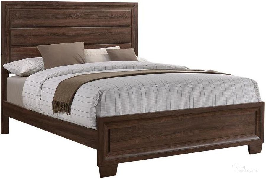 The appearance of Brandon Brown Queen Panel Bed designed by Coaster in the transitional interior design. This brown piece of furniture  was selected by 1StopBedrooms from Brandon Collection to add a touch of cosiness and style into your home. Sku: 205321QB1;205321QB2. Bed Type: Panel Bed. Material: Wood. Product Type: Panel Bed. Bed Size: Queen. Image1