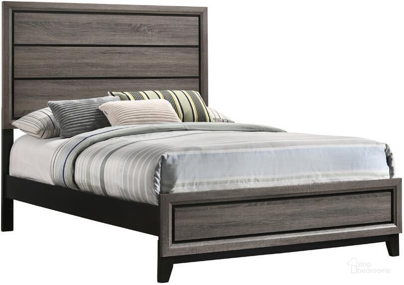 The appearance of Brandon Grey Oak Full Panel Bed designed by Coaster in the transitional interior design. This brown piece of furniture  was selected by 1StopBedrooms from Watson Collection to add a touch of cosiness and style into your home. Sku: 212421FB1;212421FB2. Bed Type: Panel Bed. Material: Wood. Product Type: Panel Bed. Bed Size: Full. Image1