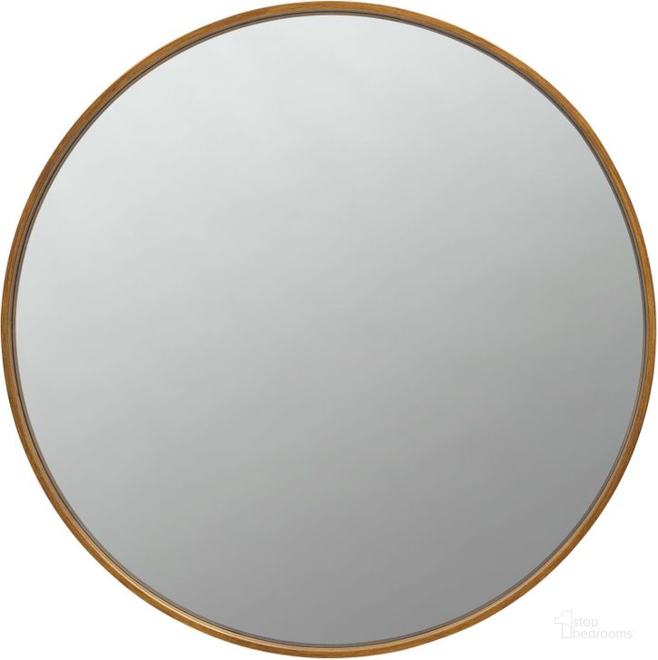 The appearance of Brass Round Mirror designed by Coaster in the modern / contemporary interior design. This brass piece of furniture  was selected by 1StopBedrooms from  to add a touch of cosiness and style into your home. Sku: 961488. Material: MDF. Product Type: Accent Mirror. Image1