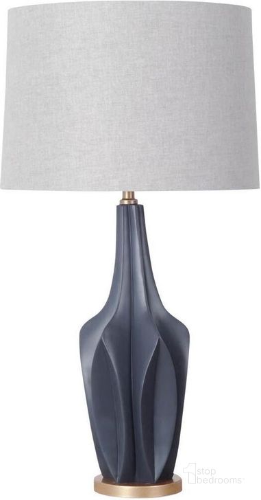 The appearance of Bravar Iii 30 Inch Gray-Blue Resin Base With Gray Fabric Shade Table Lamp designed by Mercana in the modern / contemporary interior design. This grey piece of furniture  was selected by 1StopBedrooms from  to add a touch of cosiness and style into your home. Sku: 65358. Material: Resin. Product Type: Table Lamp. Image1