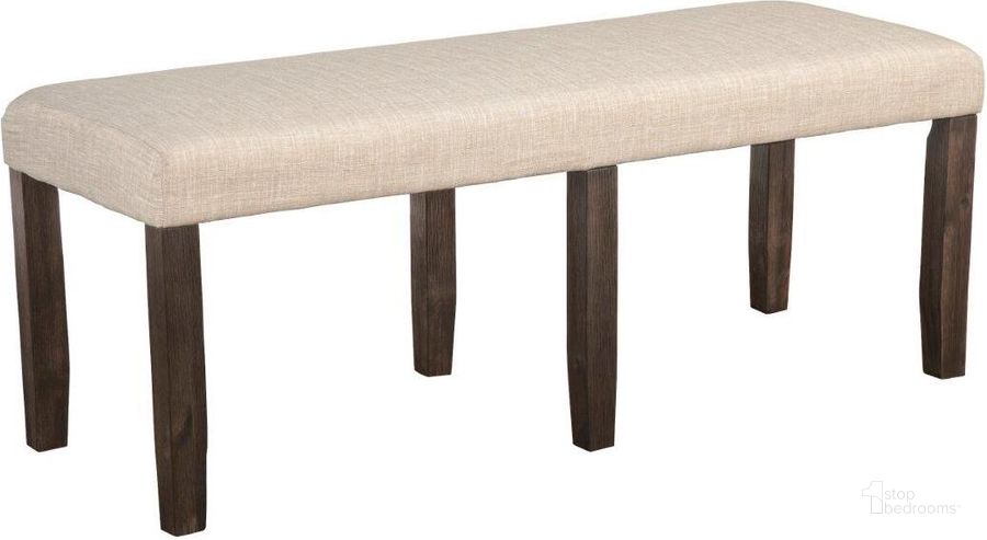 The appearance of Brayden Dining Bench In Espresso designed by Alpine in the transitional interior design. This espresso piece of furniture  was selected by 1StopBedrooms from Brayden Collection to add a touch of cosiness and style into your home. Sku: 2019-03. Material: Wood. Product Type: Dining Bench. Image1