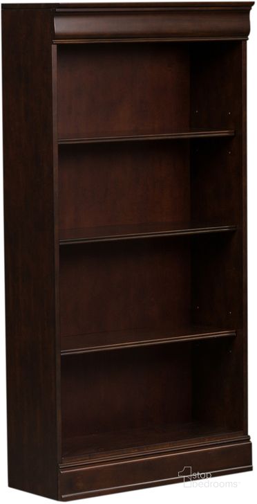The appearance of Brayton Manor Jr Executive 60 Inch Bookcase designed by Liberty in the transitional interior design. This cognac piece of furniture  was selected by 1StopBedrooms from Brayton Manor Collection to add a touch of cosiness and style into your home. Sku: 273-HO3060-RTA. Material: Wood. Product Type: Bookcase. Image1