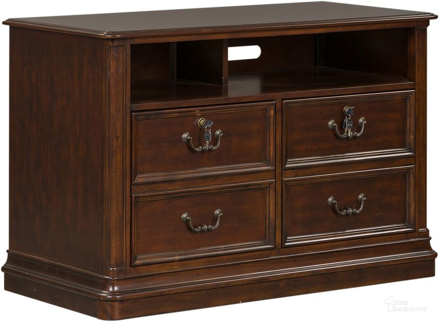 The appearance of Brayton Manor Jr Executive Media Lateral File designed by Liberty in the traditional interior design. This brown piece of furniture  was selected by 1StopBedrooms from Brayton Manor Collection to add a touch of cosiness and style into your home. Sku: 273-HO146. Material: Wood. Product Type: Lateral Filing Cabinet. Image1