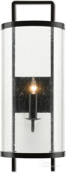 The appearance of Breakspear Black Wall Sconce designed by Currey & Company in the modern / contemporary interior design. This black piece of furniture  was selected by 1StopBedrooms from Breakspear Collection to add a touch of cosiness and style into your home. Sku: 5900-0040. Material: Metal. Product Type: Wall Sconce. Image1