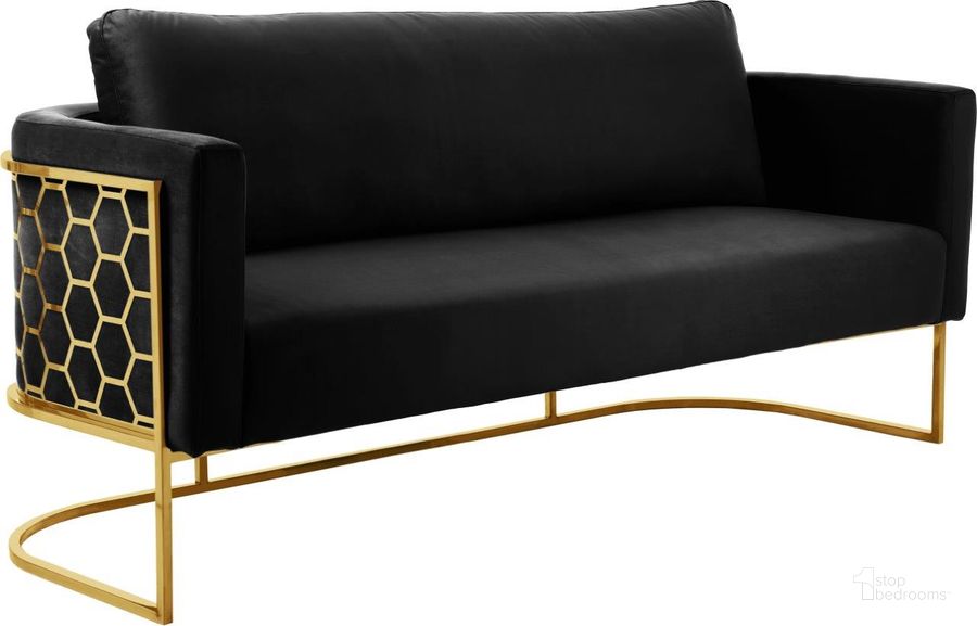 The appearance of Bregan Black Velvet Sofa 0qb24388752 designed by Furnique in the modern / contemporary interior design. This black velvet piece of furniture  was selected by 1StopBedrooms from Bregan Collection to add a touch of cosiness and style into your home. Sku: 692Black-S. Product Type: Sofa. Image1